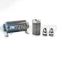 DEATSCHWERKS 8-03-110-100K-8 8AN, 100 MICRON, 110MM IN-LINE FUEL FILTER KIT