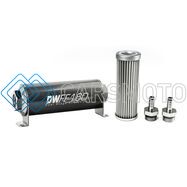 DEATSCHWERKS 8-03-160-005K-38 3/8 IN, 5 MICRON, 160MM IN-LINE FUEL FILTER KIT