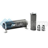 DEATSCHWERKS 8-03-160-100K-10 10AN, 100 MICRON, 160MM IN-LINE FUEL FILTER KIT
