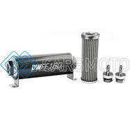 DEATSCHWERKS 8-03-160-100K-516 5/16 IN, 100 MICRON, 160MM IN-LINE FUEL FILTER KIT