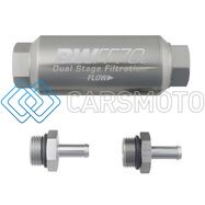DEATSCHWERKS 8-03-70C-010K-516 5/16 IN, 10 MICRON, 70MM COMPACT IN-LINE FUEL FILTER KIT