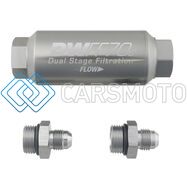 DEATSCHWERKS 8-03-70C-010K-6 -6AN, 10 MICRON, 70MM COMPACT IN-LINE FUEL FILTER KIT