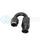 SNOW -6AN SNF-60618 180 DEGREE PTFE HOSE END (BLACK)