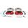 ALCON BKF1551G58 2016+ TOYOTA TACOMA W/ 17IN+ WHEELS 352X30MM ROTORS 6-PISTON CALIPERS FRONT BRAKE KIT - RED