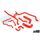 DO88 DO88-KIT175R 90-96 BMW 320/325 2.0L/2.5L (E36) COOLANT HOSES - RED