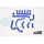 DO88 DO88-KIT192B 02-04 AUDI RS6 4.2L BITURBO (C5) CRANKCASE VENT HOSES - BLUE