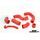 DO88 DO88-KIT79R AUDI S3/TT/SEAT LEON CUPRA R 1.8T INTERCOOLER HOSES - RED