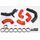 DO88 TR-340-OE-1-R VAG 2.0 TSI EA888 GEN4 (300HP+) OEM INTERCOOLER PRESSURE PIPES RED HOSES
