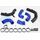 DO88 TR-340-OE-2-B VAG 2.0 TSI EA888 GEN4 (245HP) OEM INTERCOOLER PRESSURE PIPES BLUE HOSES