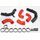 DO88 TR-340-OE-2-R VAG 2.0 TSI EA888 GEN4 (245HP) OEM INTERCOOLER PRESSURE PIPES RED HOSES