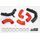 DO88 TR-340-OE-3-R AUDI/SEAT/SKODA/VOLKSWAGEN 1.8T/2.0T (MQB) OEM INTERCOOLER PRESSURE PIPES W/RED HOSES