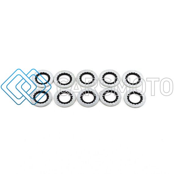 DEATSCHWERKS 6-02-0333 6AN RUBBER AND METAL CRUSH WASHER (PACK OF 10)