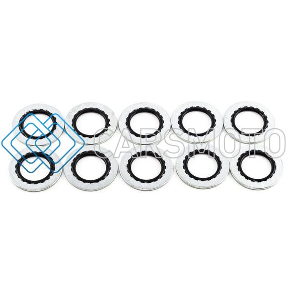 DEATSCHWERKS 6-02-0335 10AN RUBBER AND METAL CRUSH WASHER (PACK OF 10)