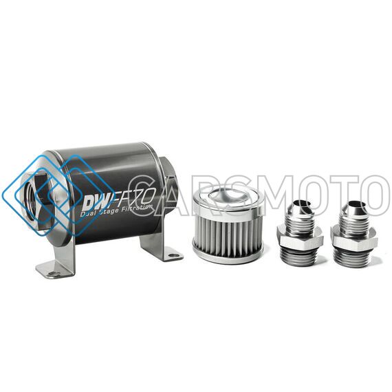 DEATSCHWERKS 8-03-070-010K-8 -8AN, 10 MICRON, 70MM IN-LINE FUEL FILTER KIT