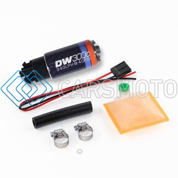 DEATSCHWERKS 9-309-1000 340LPH COMPACT FUEL PUMP WITH CLIPS W/ 9-1000 INSTALL KIT