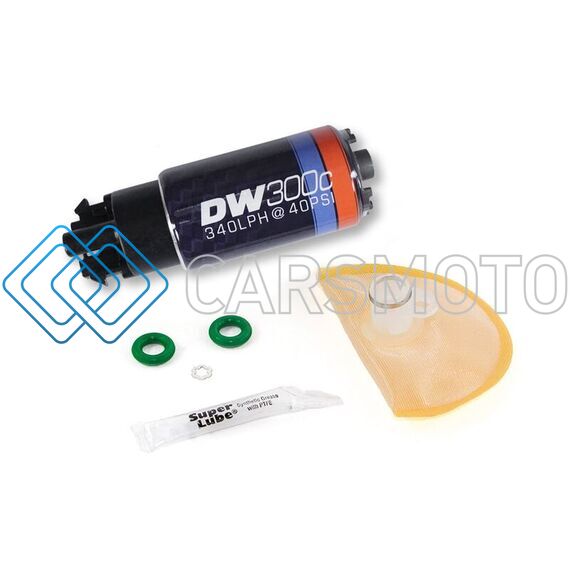 DEATSCHWERKS 9-309-1008 340LPH COMPACT FUEL PUMP WITH CLIPS W/ 1008 INSTALL KIT