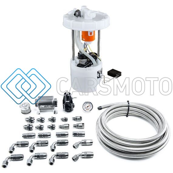 DEATSCHWERKS 9-401-607-7041 DW400 PUMP MODULE + RETURN KIT SS CPE FOR 8TH GEN 2006-11 HONDA CIVIC SI K20