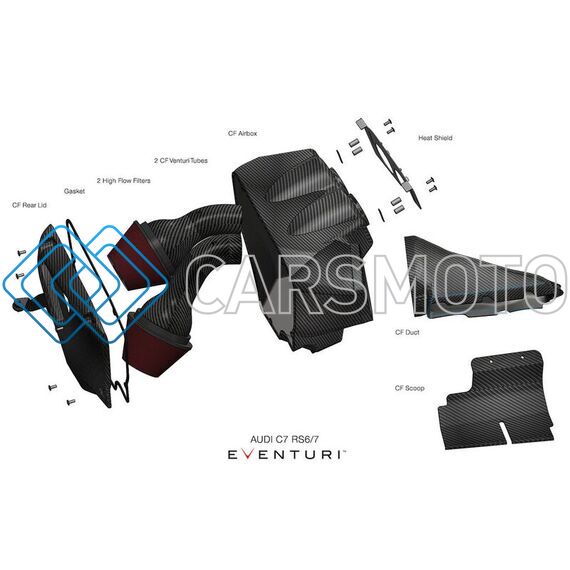 EVENTURI EVE-C7S6-CF-INT ВПУСКНАЯ СИСТЕМА BLACK CARBON ДЛЯ AUDI C7 S6 / S7