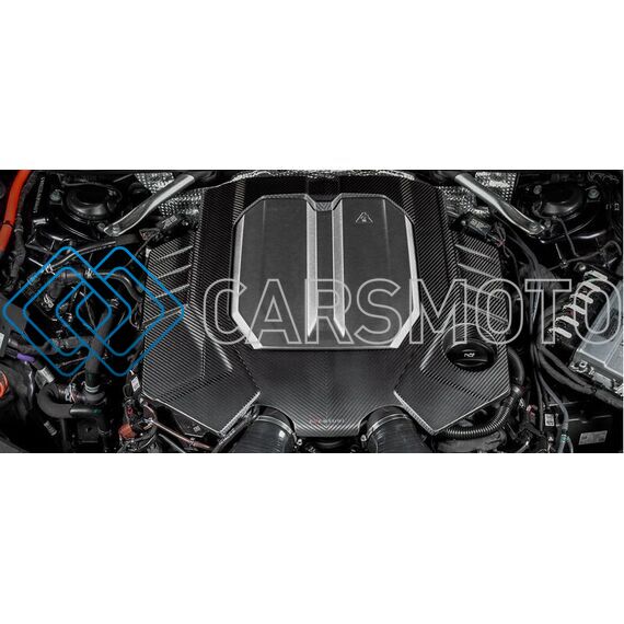 EVENTURI EVE-C8RS6-CF-ENG КРЫШКА ДВИГАТЕЛЯ BLACK CARBON (ГЛЯНЦЕВАЯ) ДЛЯ AUDI C8 RS6 / RS7