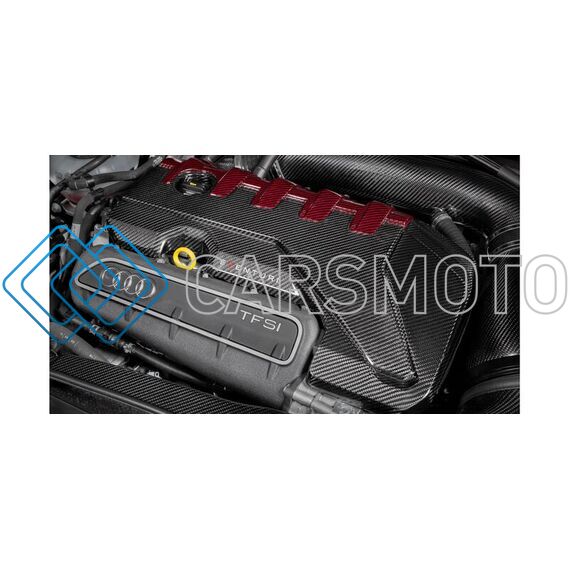 EVENTURI EVE-ST38V8S-CF-ENG КРЫШКА ДВИГАТЕЛЯ CARBON BLACK И RED ДЛЯ AUDI RS3 GEN 2 / TTRS 8S