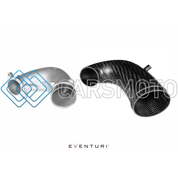 EVENTURI EVE-TRB8V8S-LHD-NIL ТУРБО-ИНЛЕТ ПАЙП CARBON БЕЗ ФЛАНЦА ДЛЯ AUDI RS3 / TTRS GEN 2 8V, 8Y (LHD)