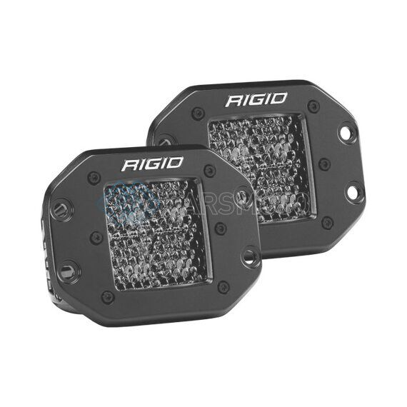 RIGID 212513BLK D-SERIES PRO SPOT DIFFUSED MIDNIGHT FLUSH MOUNT  PAIR
