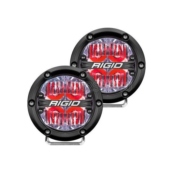 RIGID 36116 360-SERIES 4 INCH LED OFF-ROAD DRIVE BEAM RED BACKLIGHT  PAIR