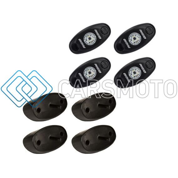 RIGID 400243 ROCK LIGHT KIT КОМПЛЕКТ ПОДСВЕТКИ ЯНТАРНЫЙ (4 МОДУЛЯ)