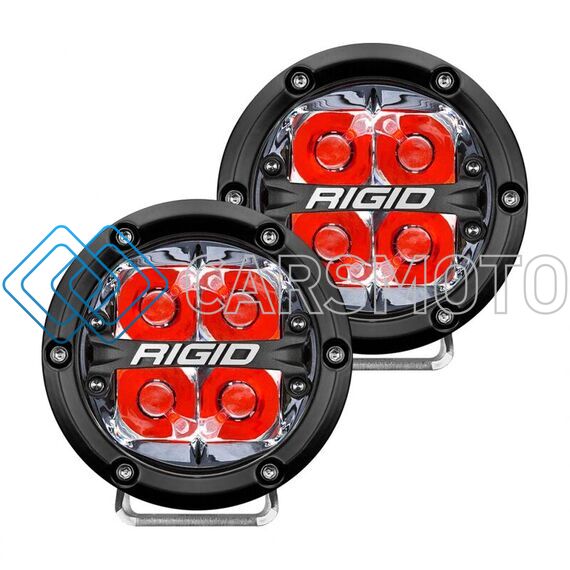 RIGID 36112 ФАРЫ 360 SERIES 4″ ДАЛЬНИЙ СВЕТ С КРАСНОЙ ПОДСВЕТКОЙ (ПАРА) DISCONTINUED