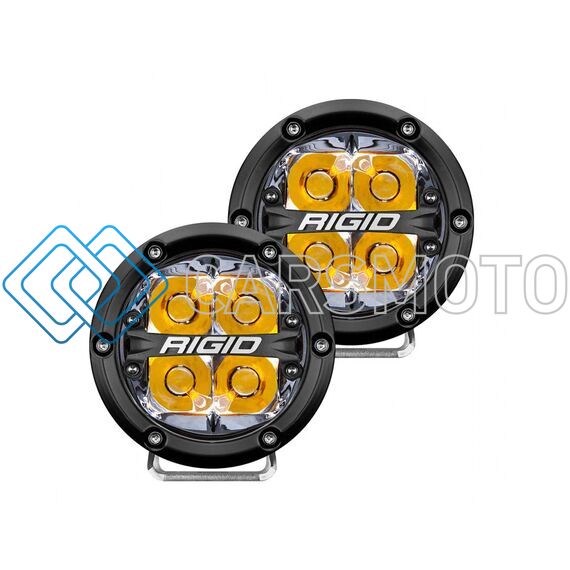 RIGID 36114 ФАРЫ 360 SERIES 4″ ДАЛЬНИЙ СВЕТ С ЯНТАРНОЙ ПОДСВЕТКОЙ (ПАРА) DISCONTINUED