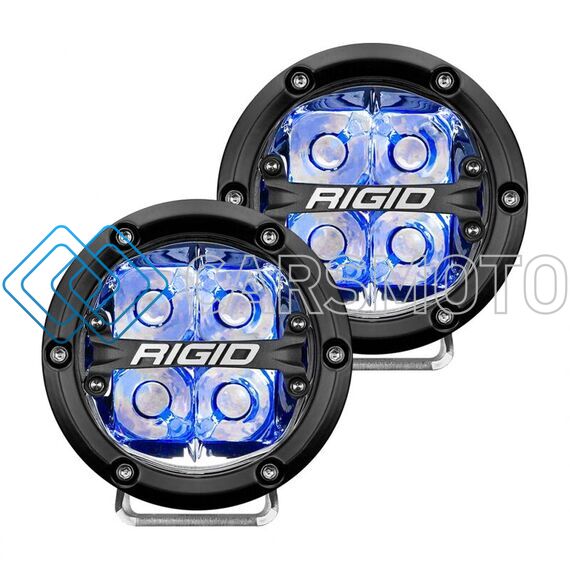 RIGID 36115 ФАРЫ 360 SERIES 4″ ДАЛЬНИЙ СВЕТ С СИНЕЙ ПОДСВЕТКОЙ (ПАРА) DISCONTINUED