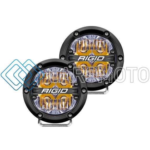 RIGID 36118 ФАРЫ 360 SERIES 4″ ВОДИТЕЛЬСКИЙ СВЕТ С ЯНТАРНОЙ ПОДСВЕТКОЙ (ПАРА) DISCONTINUED