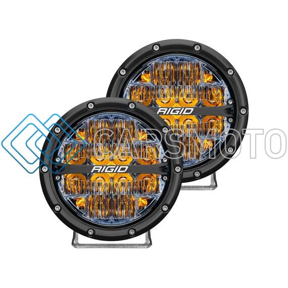 RIGID 36206 ФАРЫ 360 SERIES 6″ ВОДИТЕЛЬСКИЙ СВЕТ С ЯНТАРНОЙ ПОДСВЕТКОЙ (ПАРА) DISCONTINUED