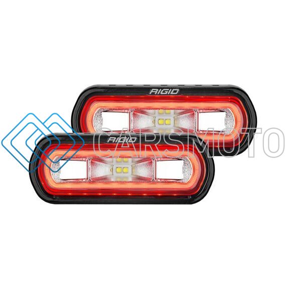 RIGID 53122 SR-L SERIES OFF-ROAD SPREADER POD 3 WIRE SURFACE MOUNT WITH RED HALO PAIR RIGID INDUSTRIES
