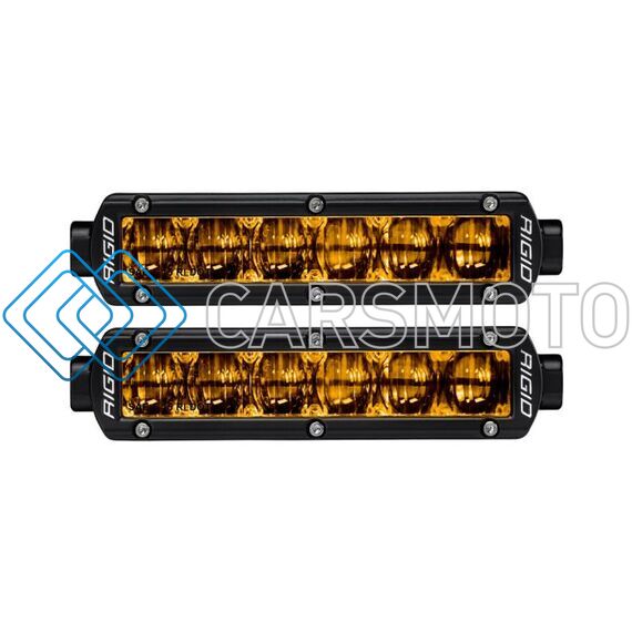 RIGID 906704 SR-SERIES PRO DOT/SAE J583 6INCH FOG LIGHT SELECTIVE YELLOW SURFACE MOUNT  PAIR
