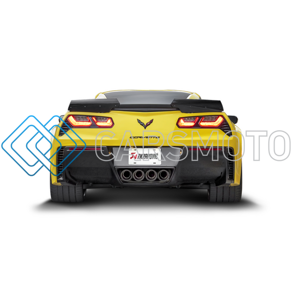 AKRAPOVIC MTP-CO/TI/2 ВЫХЛОПНАЯ СИСТЕМА SLIP-ON LINE (TITANIUM) С НАСАДКАМИ CARBON ДЛЯ CHEVROLET CORVETTE Z06 (C7)