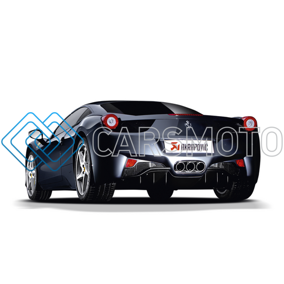 AKRAPOVIC MTP-FE458H ВЫХЛОПНАЯ СИСТЕМА SLIP-ON LINE (TITANIUM) С НАСАДКАМИ CARBON ДЛЯ FERRARI 458 ITALIA / 458 SPYDER