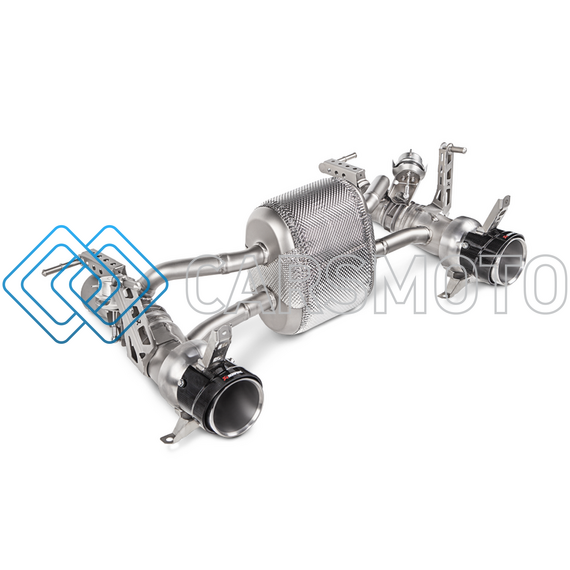 AKRAPOVIC MTP-FE488H ВЫХЛОПНАЯ СИСТЕМА SLIP-ON LINE (TITANIUM) С НАСАДКАМИ CARBON ДЛЯ FERRARI 488 GTB / 488 SPYDER