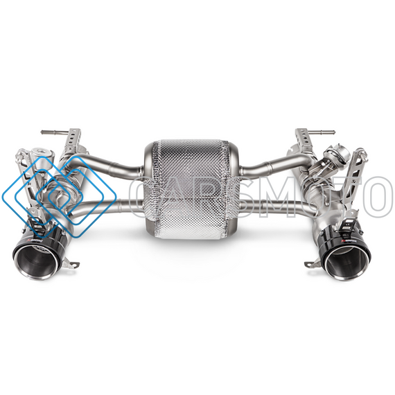 AKRAPOVIC MTP-FE488H ВЫХЛОПНАЯ СИСТЕМА SLIP-ON LINE (TITANIUM) С НАСАДКАМИ CARBON ДЛЯ FERRARI 488 GTB / 488 SPYDER