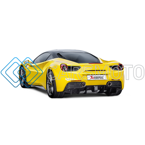 AKRAPOVIC MTP-FE488H ВЫХЛОПНАЯ СИСТЕМА SLIP-ON LINE (TITANIUM) С НАСАДКАМИ CARBON ДЛЯ FERRARI 488 GTB / 488 SPYDER
