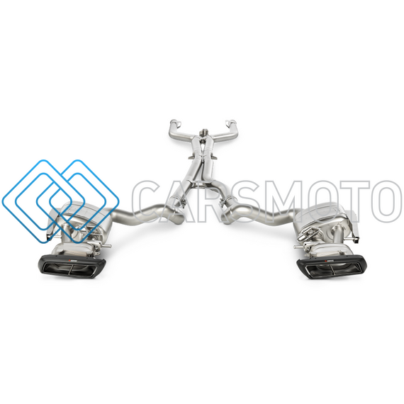 AKRAPOVIC MTP-ME/T/2H/1 ВЫХЛОПНАЯ СИСТЕМА EVOLUTION LINE CAT-BACK TITANIUM С НАСАДКАМИ CARBON ДЛЯ MERCEDES C63 AMG ESTATE (S205)