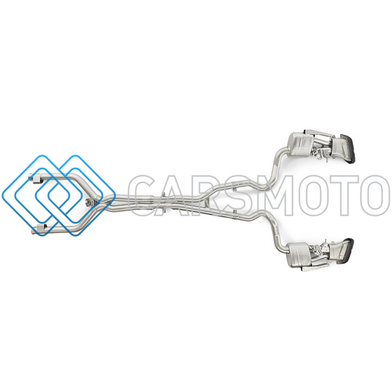 AKRAPOVIC MTP-ME/T/2H/1 ВЫХЛОПНАЯ СИСТЕМА EVOLUTION LINE CAT-BACK TITANIUM С НАСАДКАМИ CARBON ДЛЯ MERCEDES C63 AMG ESTATE (S205)