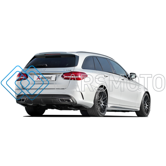 AKRAPOVIC MTP-ME/T/2H/1 ВЫХЛОПНАЯ СИСТЕМА EVOLUTION LINE CAT-BACK TITANIUM С НАСАДКАМИ CARBON ДЛЯ MERCEDES C63 AMG ESTATE (S205)