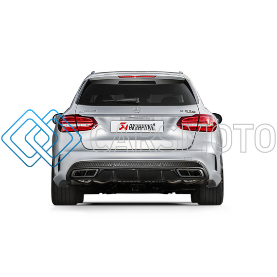 AKRAPOVIC MTP-ME/T/2H/1 ВЫХЛОПНАЯ СИСТЕМА EVOLUTION LINE CAT-BACK TITANIUM С НАСАДКАМИ CARBON ДЛЯ MERCEDES C63 AMG ESTATE (S205)