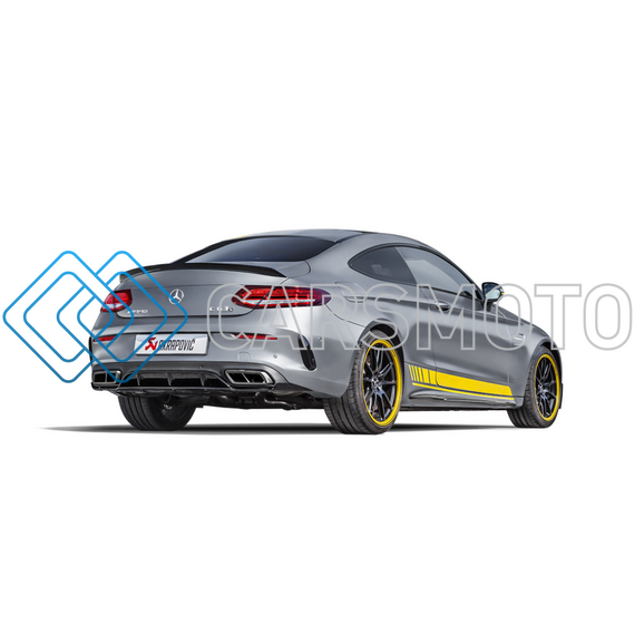 AKRAPOVIC MTP-ME/T/3H ВЫХЛОПНАЯ СИСТЕМА EVOLUTION LINE CAT-BACK TITANIUM С НАСАДКАМИ CARBON ДЛЯ MERCEDES C63 AMG COUPE (C205)