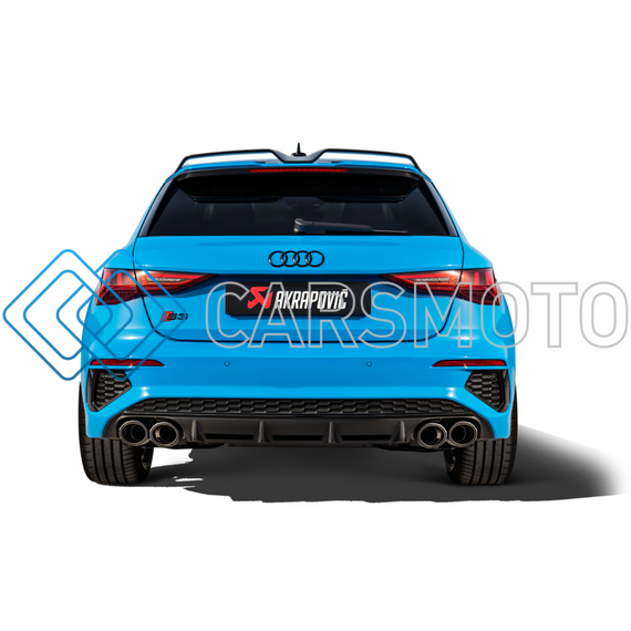 AKRAPOVIC S-AU/TI/17H ВЫХЛОПНАЯ СИСТЕМА EVOLUTION LINE CAT-BACK (TITANIUM) С НАСАДКАМИ CARBON ДЛЯ AUDI S3 SPORTBACK (8Y)