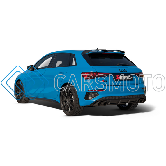 AKRAPOVIC S-AU/TI/17H ВЫХЛОПНАЯ СИСТЕМА EVOLUTION LINE CAT-BACK (TITANIUM) С НАСАДКАМИ CARBON ДЛЯ AUDI S3 SPORTBACK (8Y)