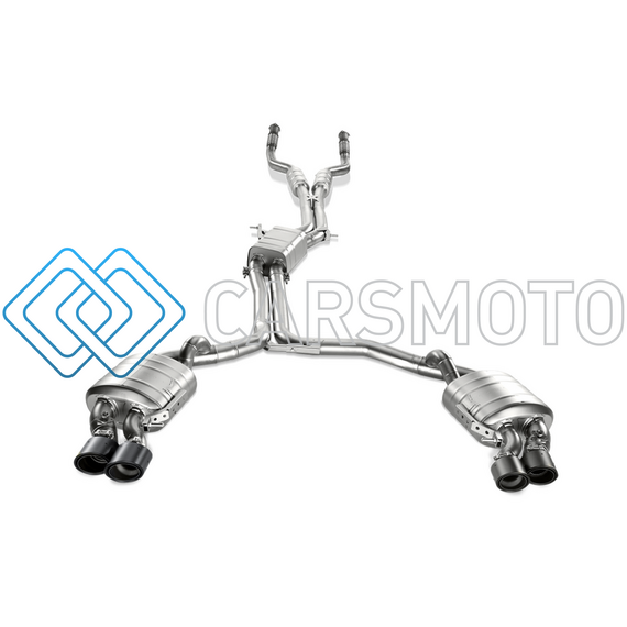 AKRAPOVIC S-AU/TI/6H ВЫХЛОПНАЯ СИСТЕМА EVOLUTION LINE (TITANIUM) С НАСАДКАМИ CARBON ДЛЯ AUDI S6 (C7)
