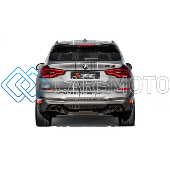 AKRAPOVIC S-BM/T/10H ВЫХЛОПНАЯ СИСТЕМА SLIP-ON (TITANIUM) С OPF ДЛЯ BMW X3 M / X4 M (F97 / F98) (БЕЗ НАСАДОК)