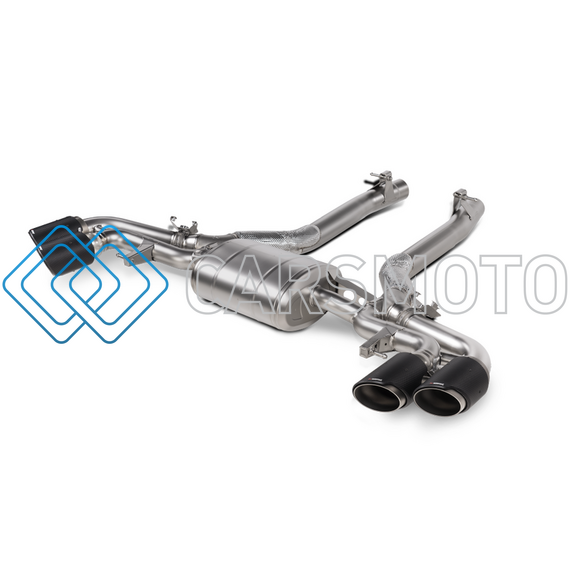 AKRAPOVIC S-BM/T/35H ВЫХЛОПНАЯ СИСТЕМА SLIP-ON (TITANIUM) С НАСАДКАМИ CARBON ДЛЯ BMW X5M / X6M (РЕСТАЙЛИНГ)